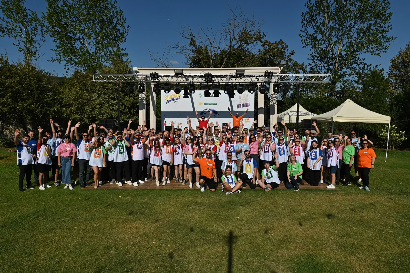 Virgosol team posing together outdoors